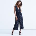 Madewell Wrap-front Culotte Jumpsuit In Vine Scatter