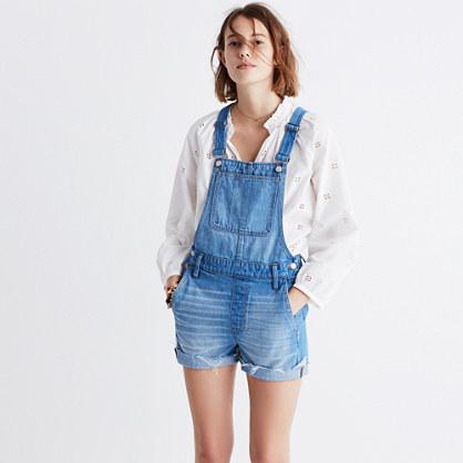 Madewell Adirondack Short Overalls In Saskia Wash