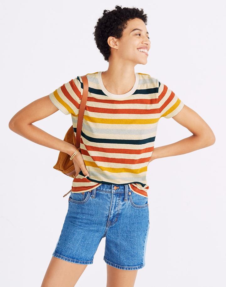 Madewell Lo-fi Shrunken Tee In Jay Stripe