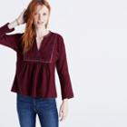 Madewell Embroidered Boh&egrave;me Popover Shirt