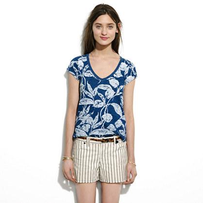 Madewell Denim Cutoff Shorts In Twin Stripe