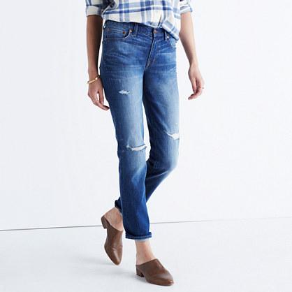 Madewell The Slim Boyjean In Brinville Wash: Rip And Repair Edition
