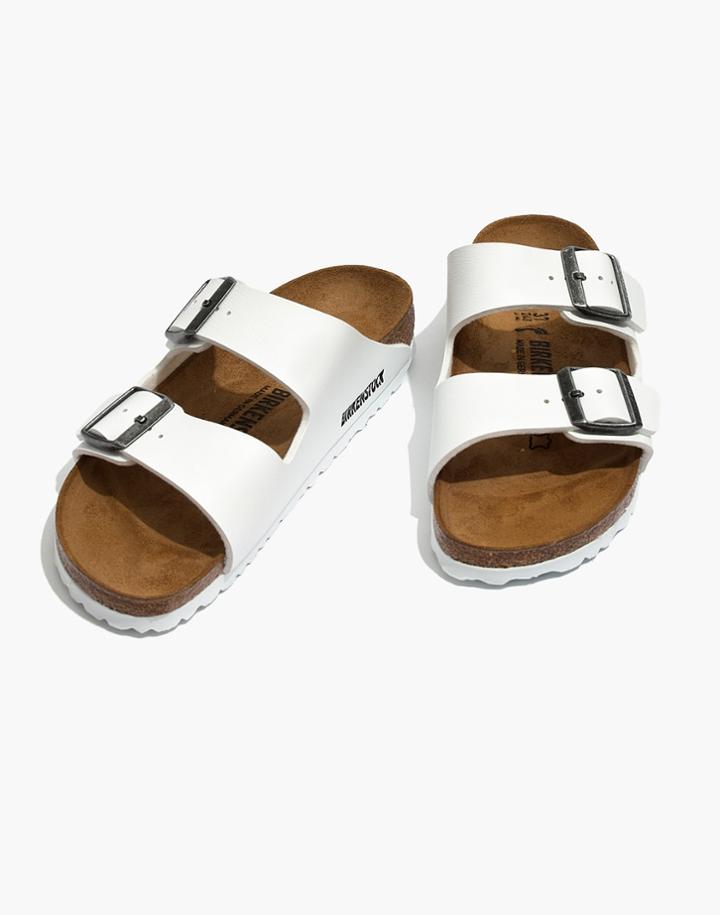 Madewell Birkenstock Arizona Sandals In White Birko-flor