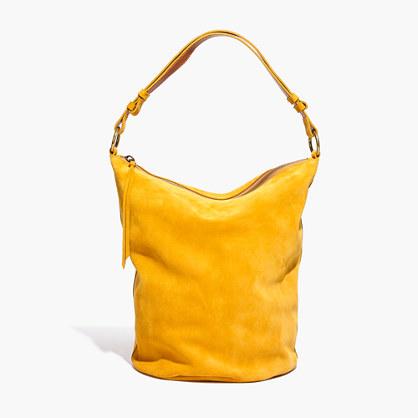 Madewell The Lisbon O-ring Bucket Bag In Suede