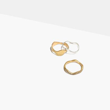 Madewell Wave Stacking Rings