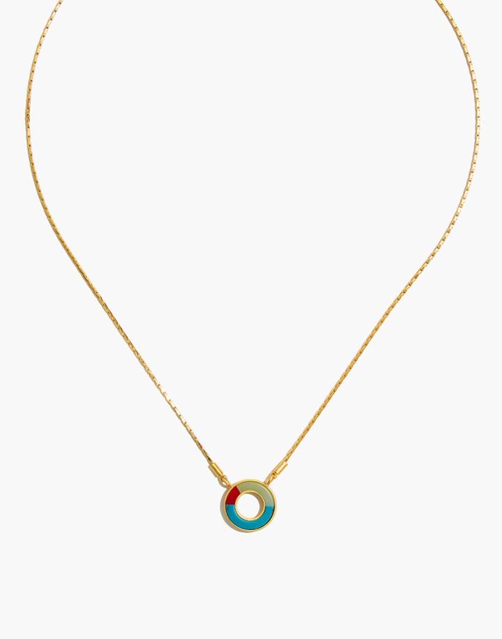 Madewell Desert Sunset Circle Pendant Necklace