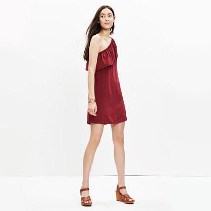 Madewell Silk One-shoulder Dress