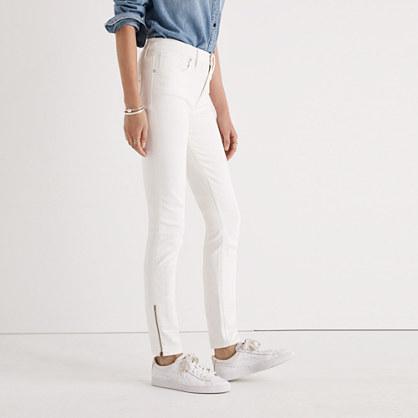 Madewell Madewell Et S&eacute;zane&reg; 9 High-rise Skinny Jeans In White: Ankle-zip Edition