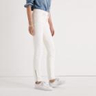 Madewell Madewell Et S&eacute;zane&reg; 9 High-rise Skinny Jeans In White: Ankle-zip Edition