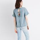 Madewell Chambray Tie-back Top