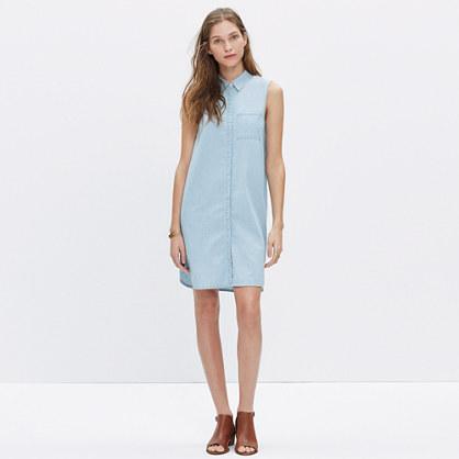 Madewell Chambray Sleeveless Shirtdress
