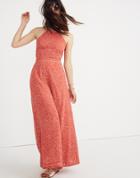 Madewell Halter Tie-back Maxi Dress In Twisted Vines