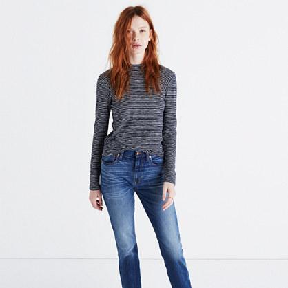 Madewell Melodic Mockneck Tee In Stripe