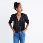Madewell Wrap-front Shirt In Palma Plaid