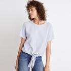 Madewell Button-back Tie Tee In Stripe