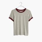 Madewell Rivet & Thread Ringer Tee In Form Grey