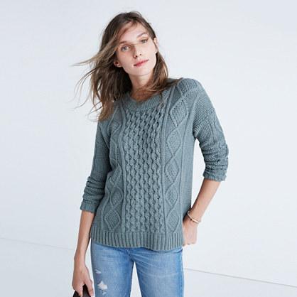 Madewell Classic Cable Pullover Sweater