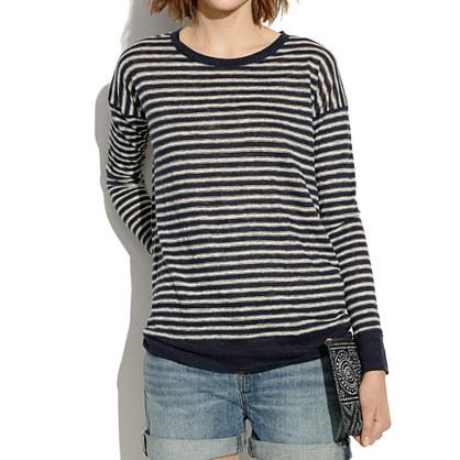 Madewell Linen Infield Tee In Stripe