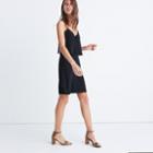 Madewell Silk Lowlight Lace-inset Mini Dress