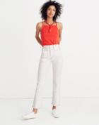 Madewell Rigid Demi Boot Crop Jeans: Red White And Blue Edition