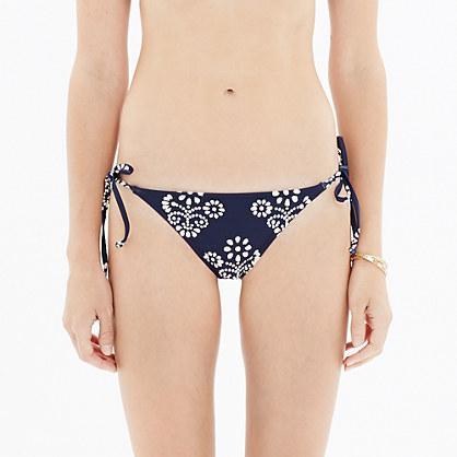 Madewell String Bikini Bottom In Flowerstamp