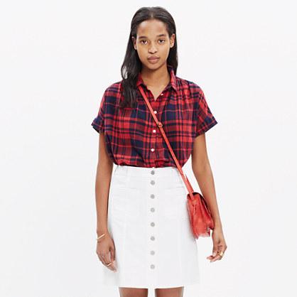 Madewell Central Shirt In Bushwick Plaid