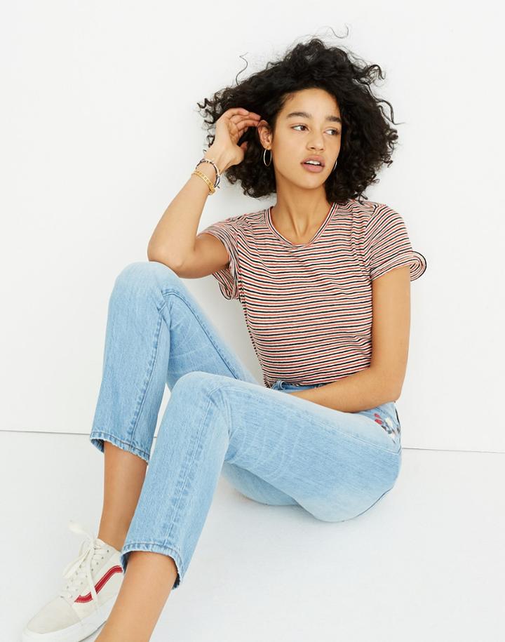 Madewell Lo-fi Shrunken Tee In Nona Stripe
