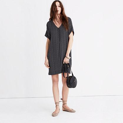 Madewell Novel Dress In Chalkboard Stripe