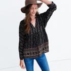 Madewell Silk Boh&egrave;me Popover Shirt In Burnished Floral