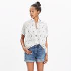 Madewell Courier Shirt In Pelican Jacquard