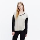 Madewell Anthem Long-sleeve V-neck Tee In Colorblock