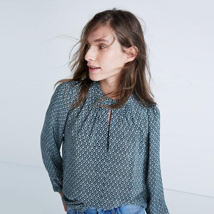 Madewell Silk Memory Blouse In Bandana Floral