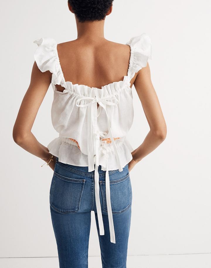 Madewell Innika Choo Daisy Embroidered Singlet Top