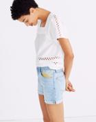 Madewell High-rise Denim Shorts: Sun Embroidered Edition