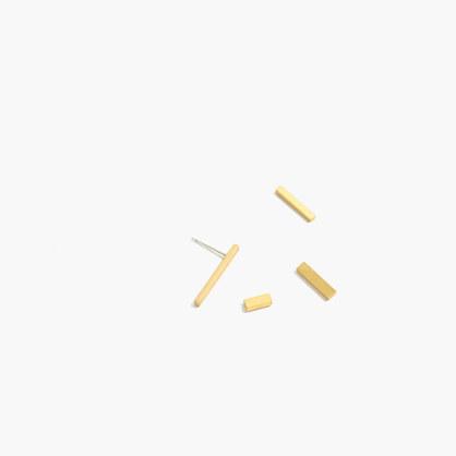 Madewell Mismatch Bar Stud Earring Set
