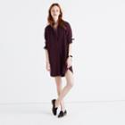 Madewell Flannel Side-button Shirtdress In Jensen Plaid