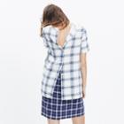Madewell Industry Button-back Top In Plaid