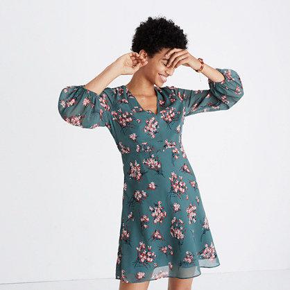 Madewell Marguerite Dress In Butterfly Garden
