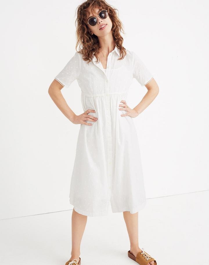 Madewell Clipdot Midi Shirtdress