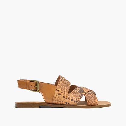 Madewell The Elliot Sandal In Python Print
