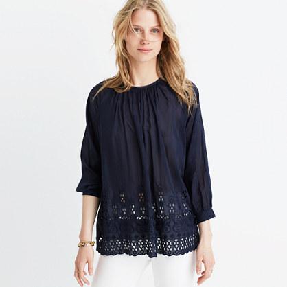 Madewell Eyelet-edge Shirred Top
