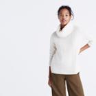 Madewell Cashmere Convertible Turtleneck Sweater In Cableknit