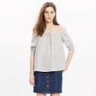 Madewell Striped Off-the-shoulder Top
