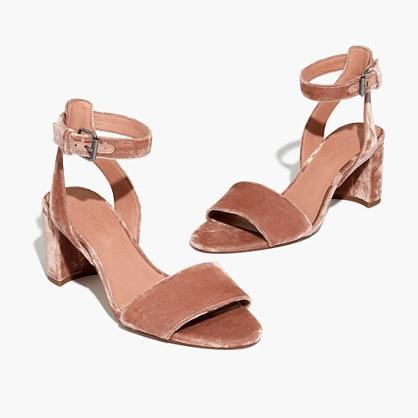 Madewell The Claudia Sandal In Velvet