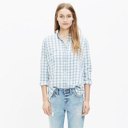 Madewell Flannel Oversized Boyshirt In Benton Plaid