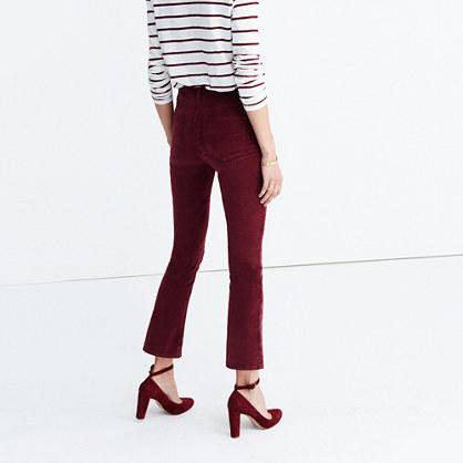 Madewell Cali Demi-boot Jeans In Velvet