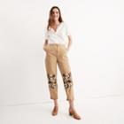 Madewell Embroidered Tapered Wide-leg Pants