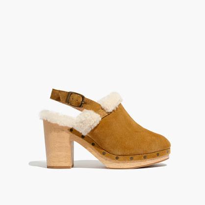 Madewell The Lesley Shearling Slingback Clog