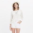 Madewell High-rise Denim Shorts In Pure White
