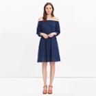 Madewell Indigo Off-the-shoulder Dress